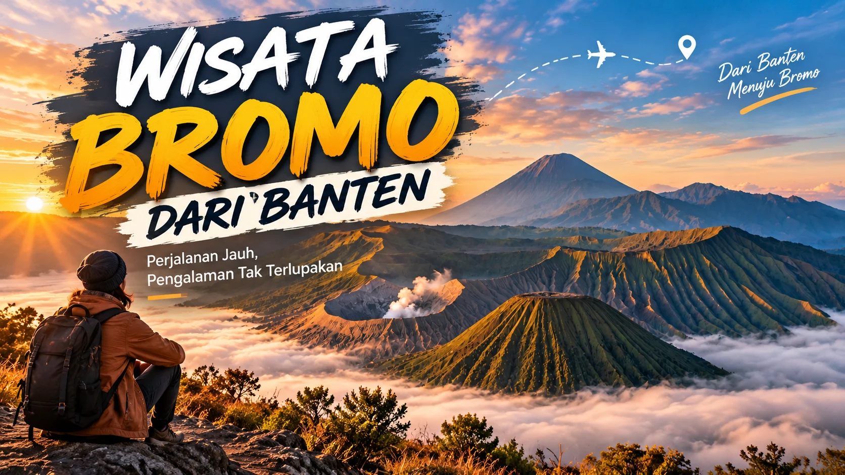 Wisata Bromo dari Banten saat sunrise dengan panorama Gunung Bromo